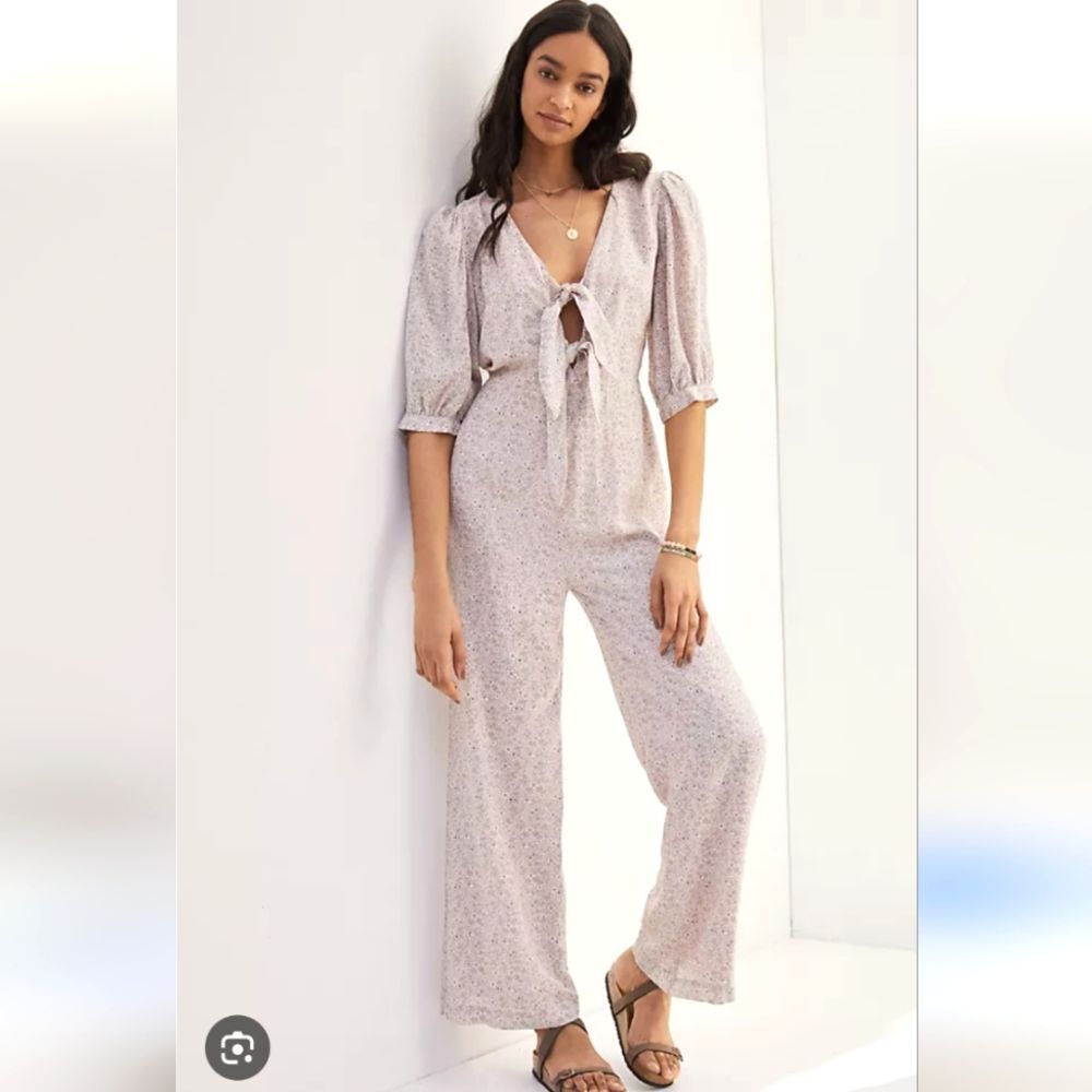 En Saison Pink Floral Jumpsuit Size XS